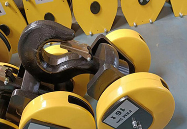Which specification of hook used on crane is safer?